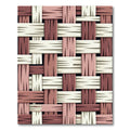 Woven Terracotta Beige Geometric Texture Rug