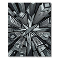 Monochrome Abstract Skyscraper Geometric Cityscape Rug