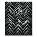 Monochrome Mountainous Chevron Composition Rug
