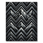 Monochrome Mountainous Chevron Composition Rug