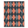 Modern Coralline Gray Geometric Argyle Rug