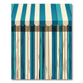Coastal Blue Cream Striped Canvas Rug