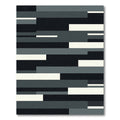 Modern Monochrome Abstract Layered Block Rug