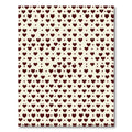 Minimalist Dark Maroon Heart Polka Dot Rug