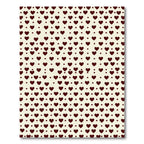 Minimalist Dark Maroon Heart Polka Dot Rug