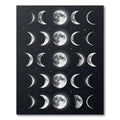 Celestial Monochrome Lunar Phase Art Rug