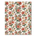 Coral Peach Blossom Sprigs Repeating Rug