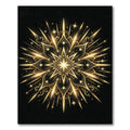 Radiant Golden Celestial Starburst Mandala Rug