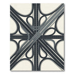 Modern Monochrome Abstract Highway Interchange Rug