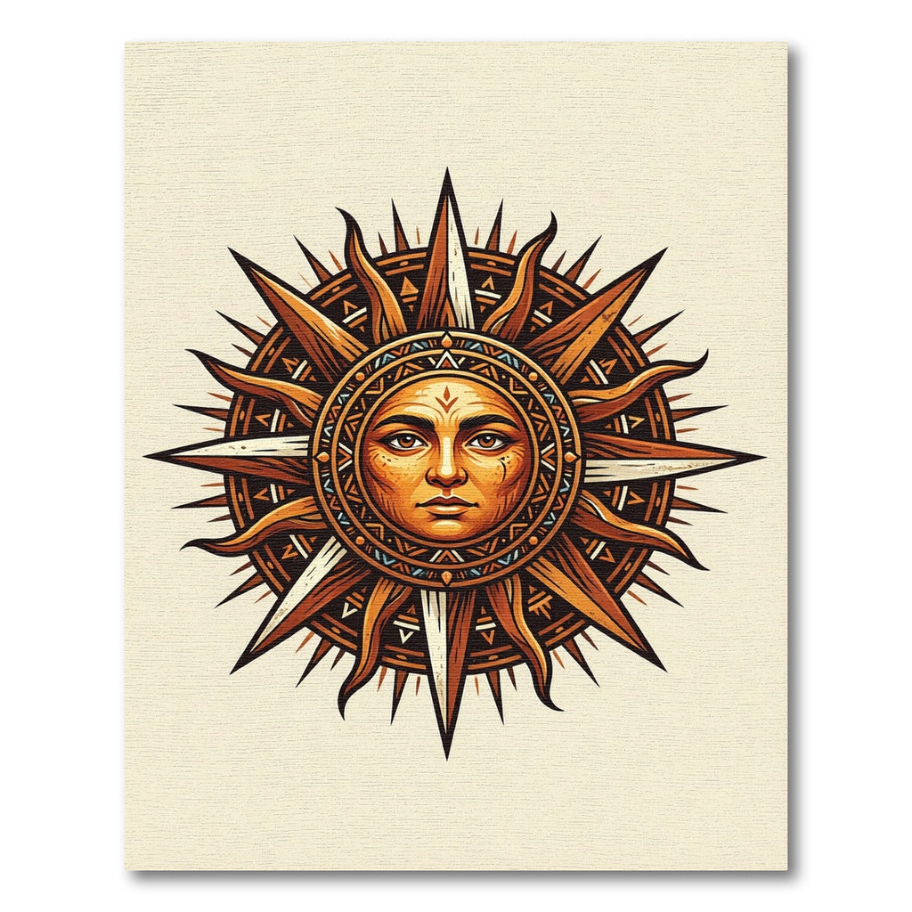 Golden Sun Celestial Radiance Art Rug