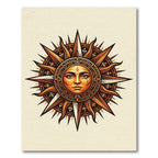 Golden Sun Celestial Radiance Art Rug