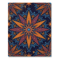 Radiant Golden Celestial Star Mandala Rug