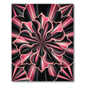Modern Black and Pink Floral Medallion Rug