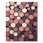 Sophisticated Earthy Tones Geometric Hexagon Rug