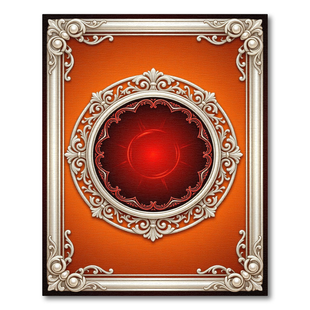 Ornate Crimson Centerpiece Medallion Rug