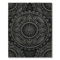 Intricate Black Silver Celtic Knot Mandalas Rug
