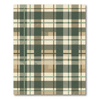 Sage Green and Khaki Plaid Tartan Rug