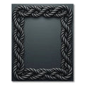 Braided Rope Frame Dark Gray Rug