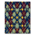 Geometric Argyle Navy Starry Area Rug