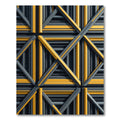 Tantalizing Yellow Gray Geometric Overlay Rug