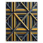 Tantalizing Yellow Gray Geometric Overlay Rug