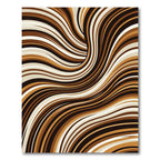 Earthy Swirl Abstract Stripe Rug