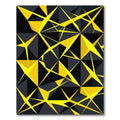 Geometric Yellow and Black Angular Abstract Rug
