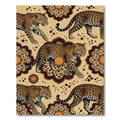 Golden Leopard Safari Mandala Medallion Rug