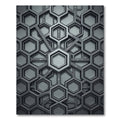 Modern Silver Geometric 3D Hexagon Rug