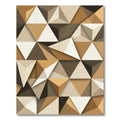 Modern Brown Beige Geometric Triangle Rug