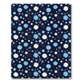 Navy Blue Abstract Floral Dot Rug