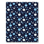 Navy Blue Abstract Floral Dot Rug