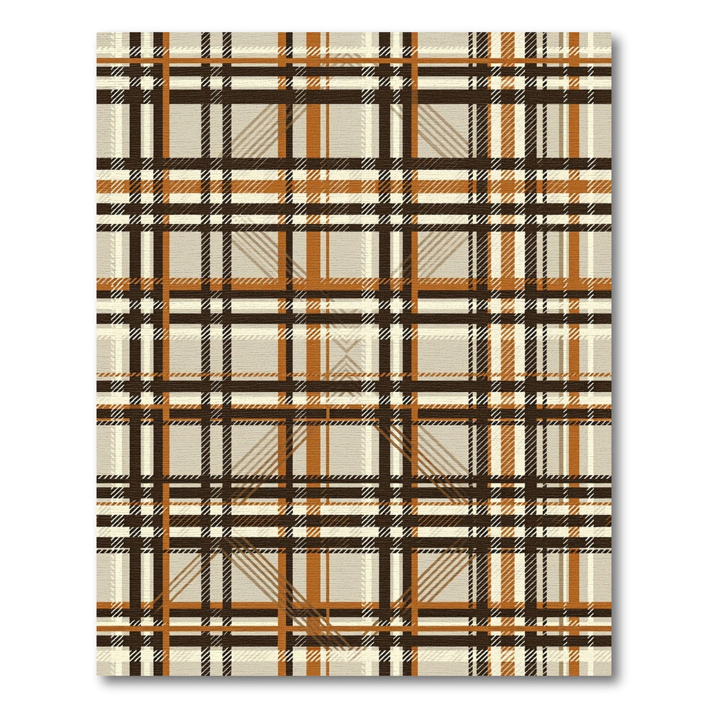 Earthy Tone Plaid Squares Rug