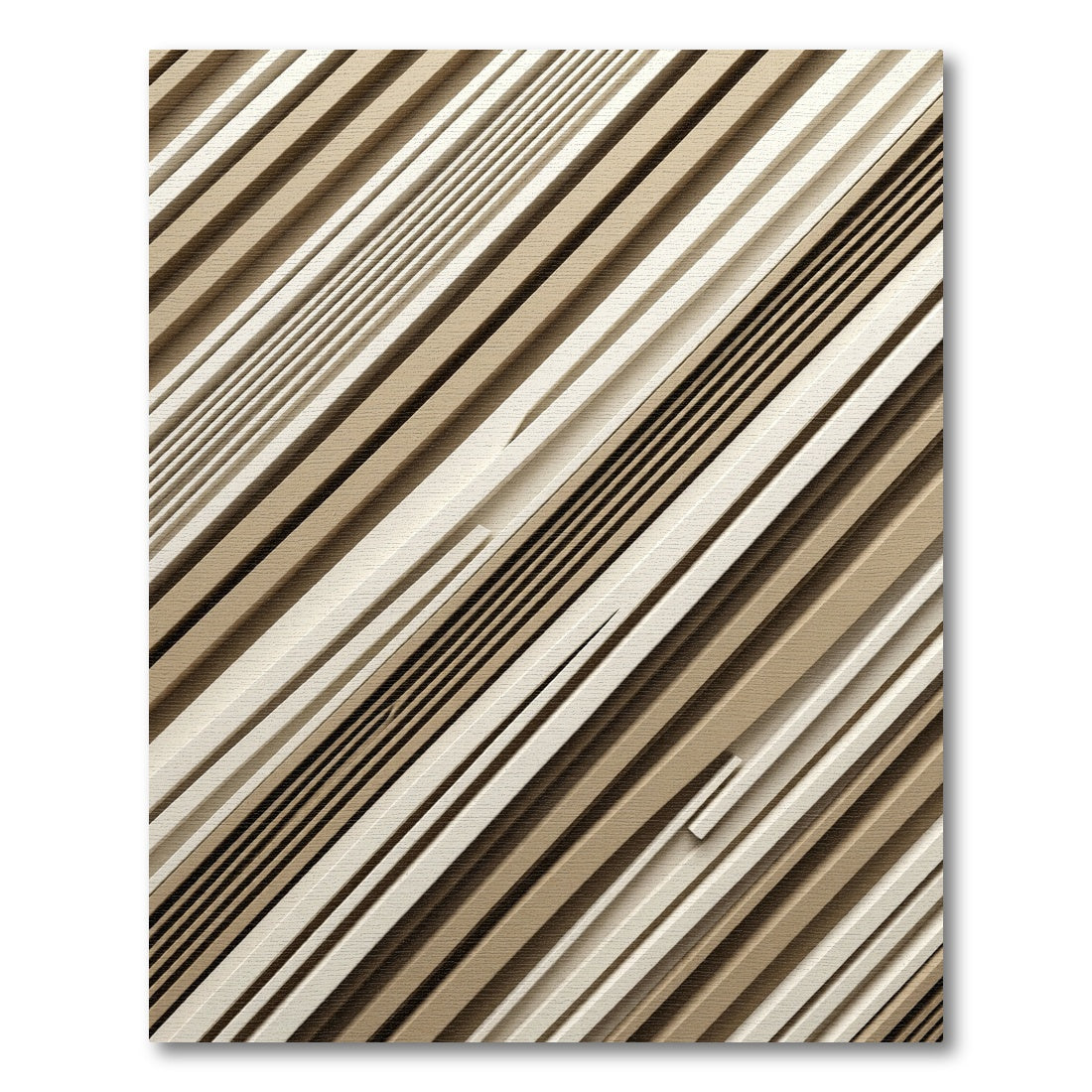 Earthy Stripe Contemporary Linear Rug
