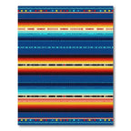 Vibrant MultiColor Southwestern Striped Geometric Blanket Rug