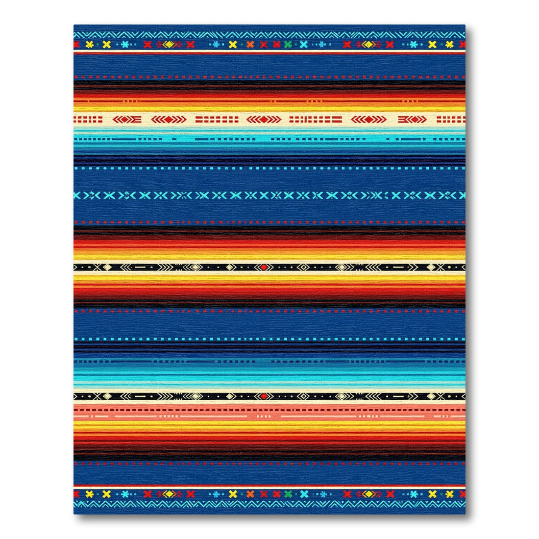 Vibrant MultiColor Southwestern Striped Geometric Blanket Rug