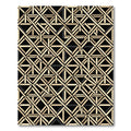 Modern Geometric Lattice Interwoven Weave Rug