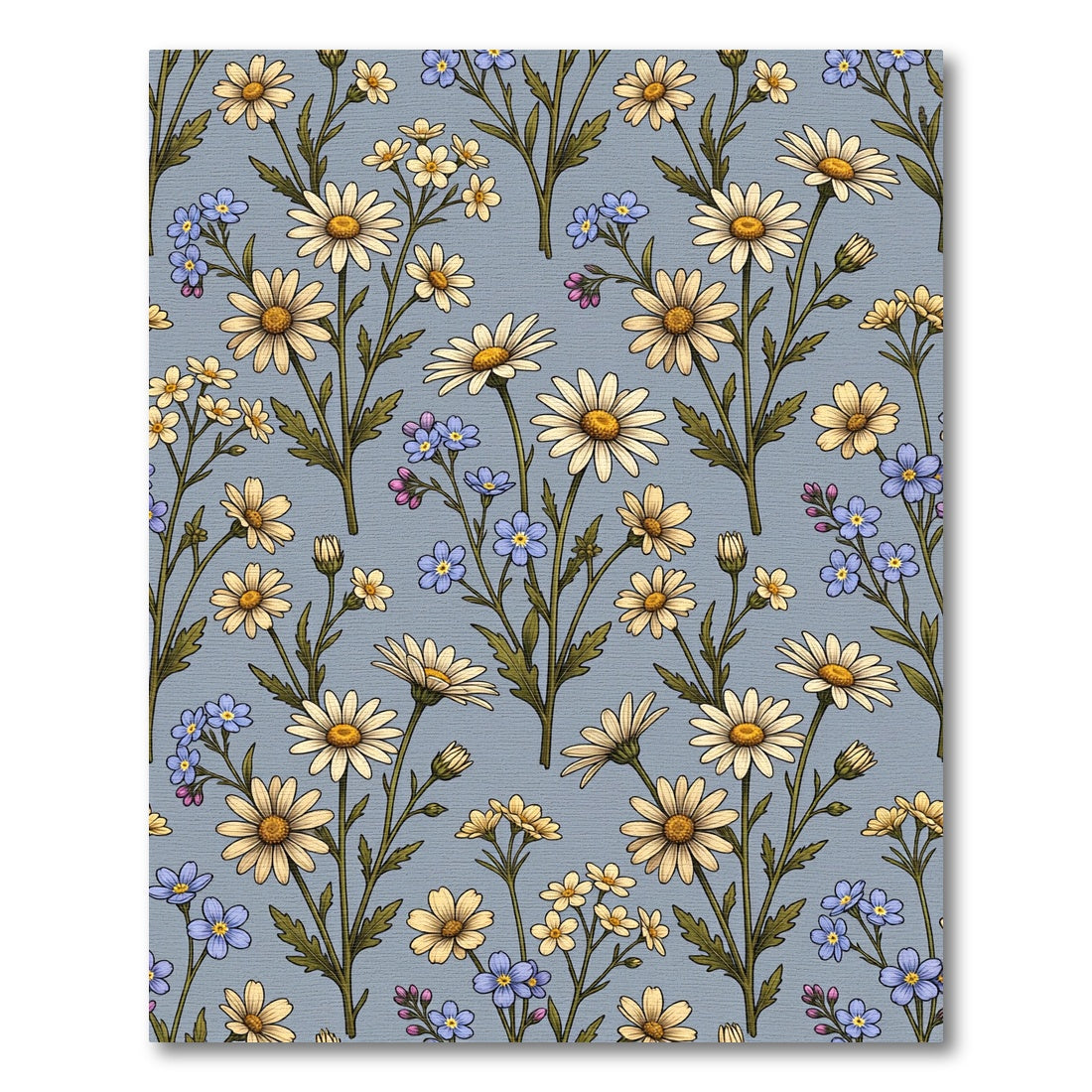 Pastel Field Daisy Floral Tapestry Rug