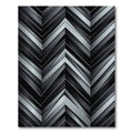 Monochromatic Chevron Layered Chevron Rug