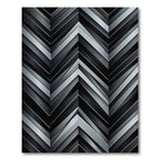Monochromatic Chevron Layered Chevron Rug