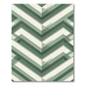 Sage Green Geometric Chevron Stripe Rug