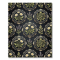 Dark Floral Medallion Botanical Composition Rug