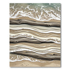 Abstract Driftwood Shoreline Coastal Waves Rug