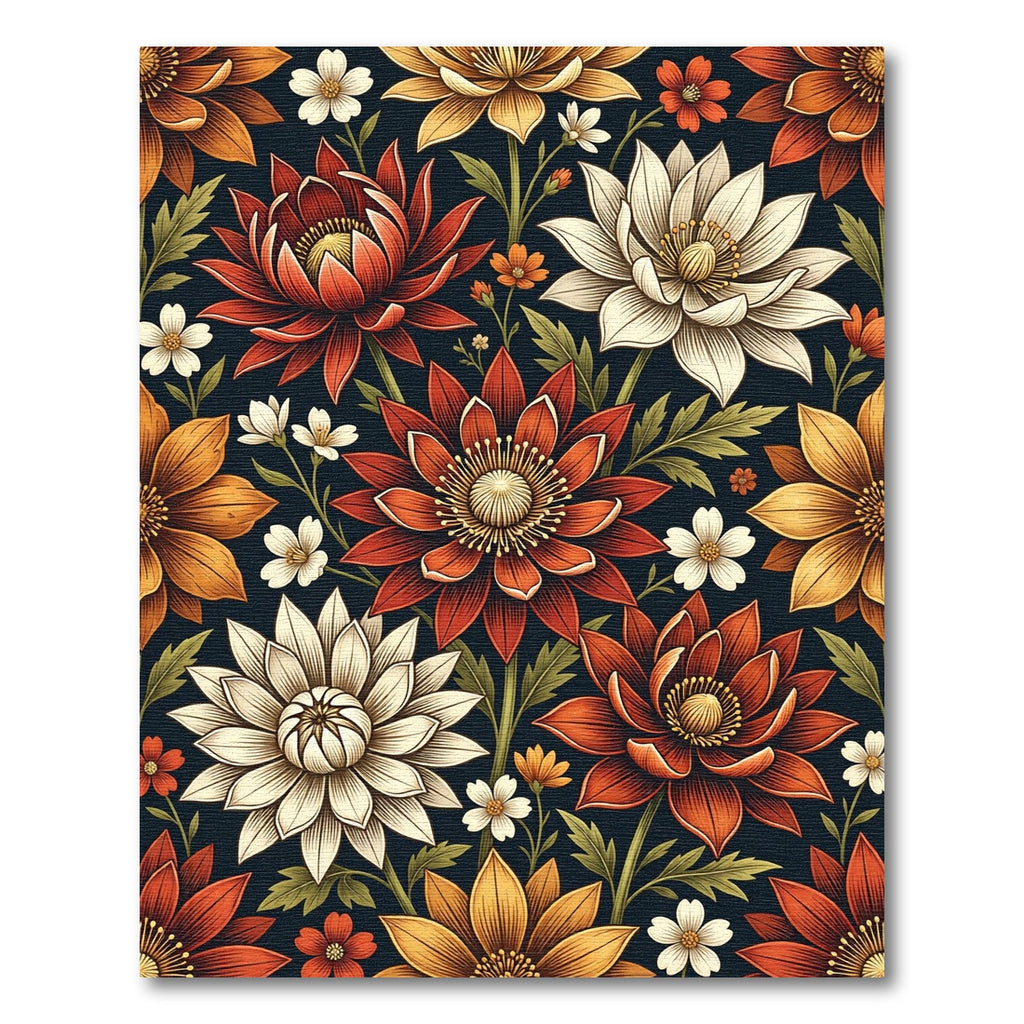 Rich Autumnal Floral Arrangement Rug