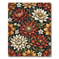 Rich Autumnal Floral Arrangement Rug