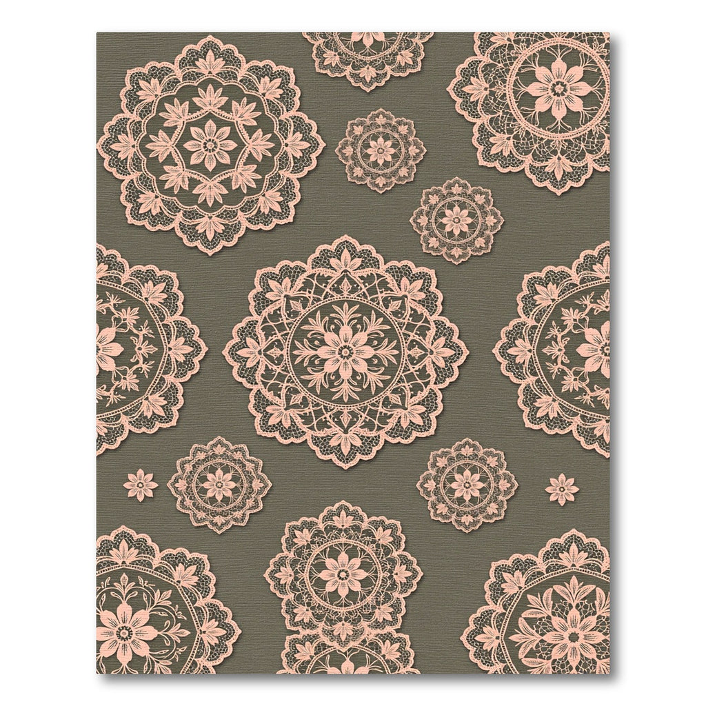 Rose Lace Medallion Scatter Rug