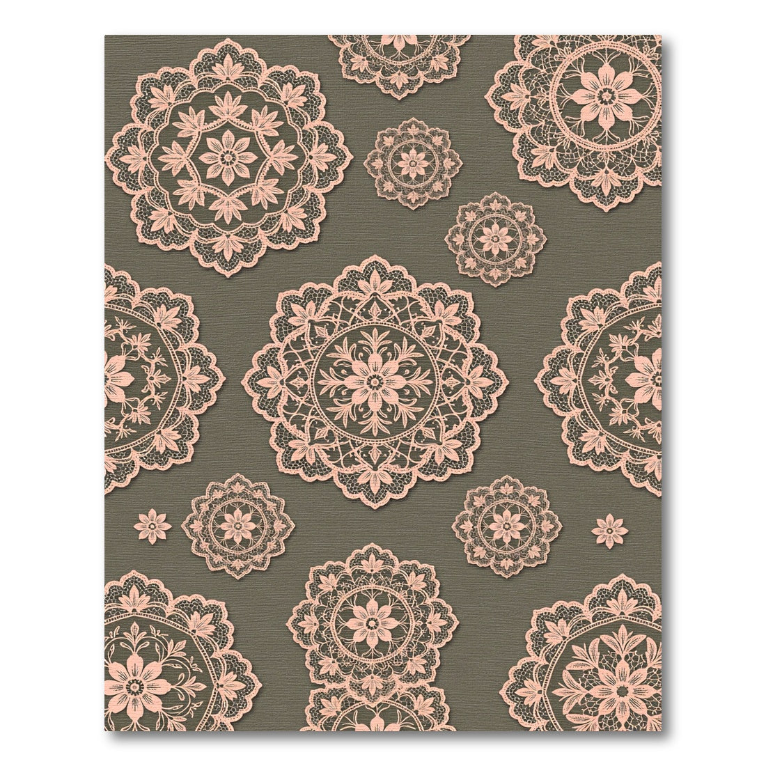 Rose Lace Medallion Scatter Rug