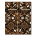 Brown Feather Sun Native American Rug
