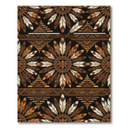 Brown Feather Sun Native American Rug