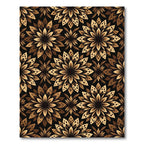 Rich Brown Floral Mandala Rug